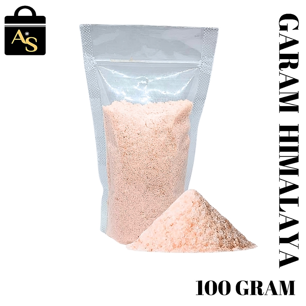 

Garam Himalaya 1 ons Original Fine/ Halus Quality Pink Salt Himalaya 100 Gram