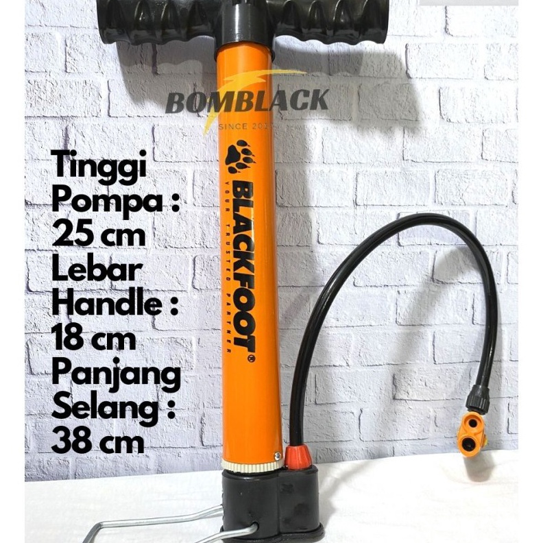 Promo BLACKFOOT Pompa sepeda PENDEK KECIL Kompa Ban pompa fixie pompa ban sepeda angin manual pendek