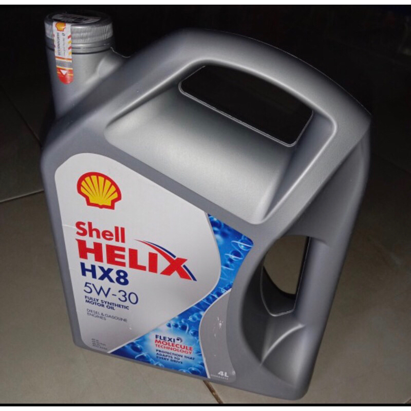 shell helix HX8 5w 30 4L (bonus) filter oli & gantungan kilometer