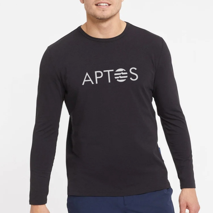 Kaos Lengan Panjang APTOS crypto network blockchain Long Sleeve premium t-shirt