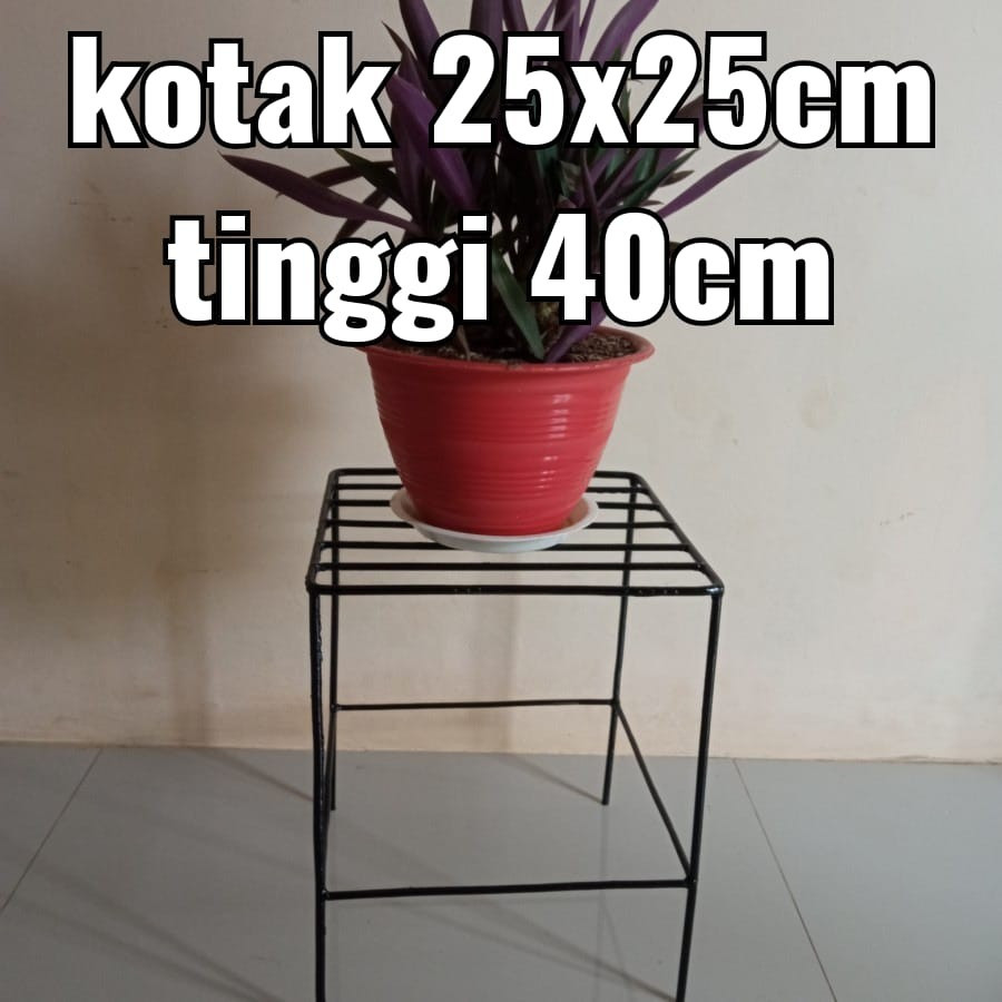 rak bunga cantik/kotak kaki 4/standing pot besi/rak pot tanaman/rak bunga besi