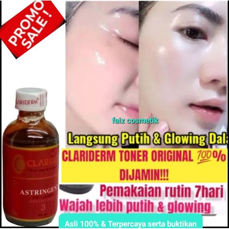 Toner Clariderm Astringent 100%  Asli Original//Al Kohol Clariderm no 3 Philipina