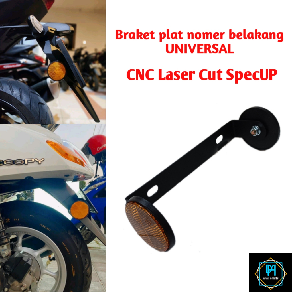 Braket Breket Bracket Dudukan Plat Nomor Spakbor Belakang Variasi Set Mata Kucing Universal pnp VARI