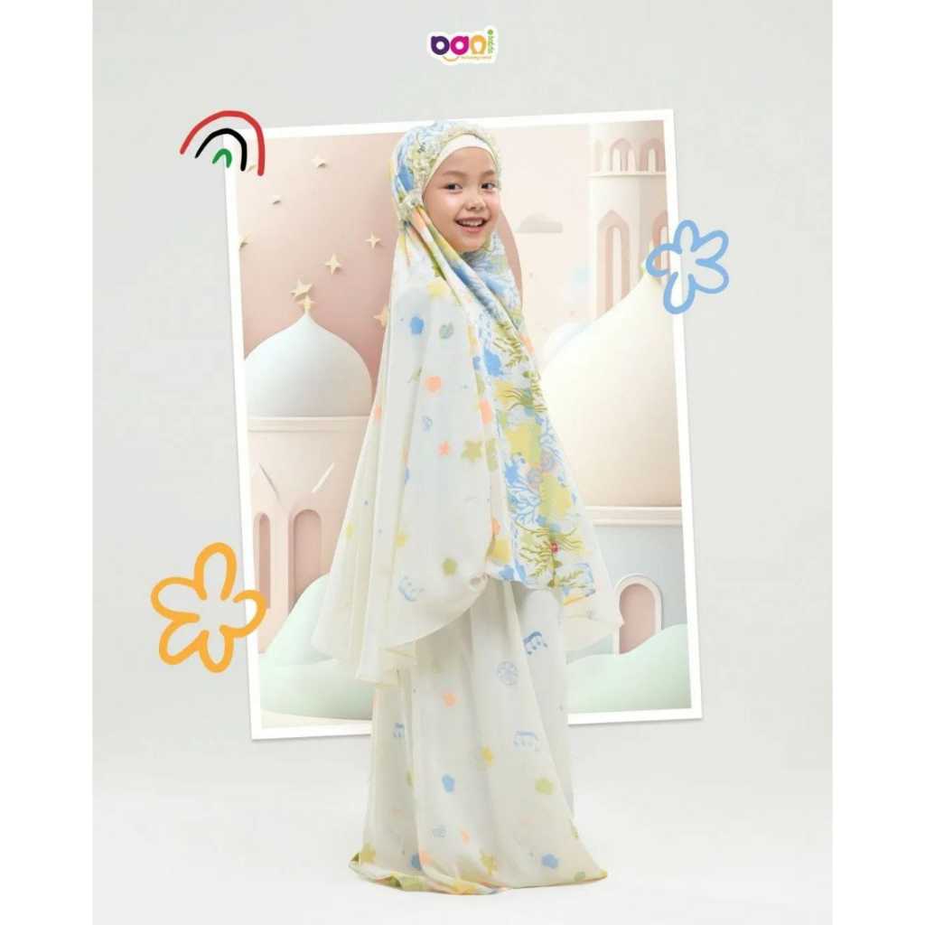 Mukena anak Munna Mazara | Mukena anak terbaru | Mukena anak 5-12 tahun | Mukena anak Bani Batuta mo