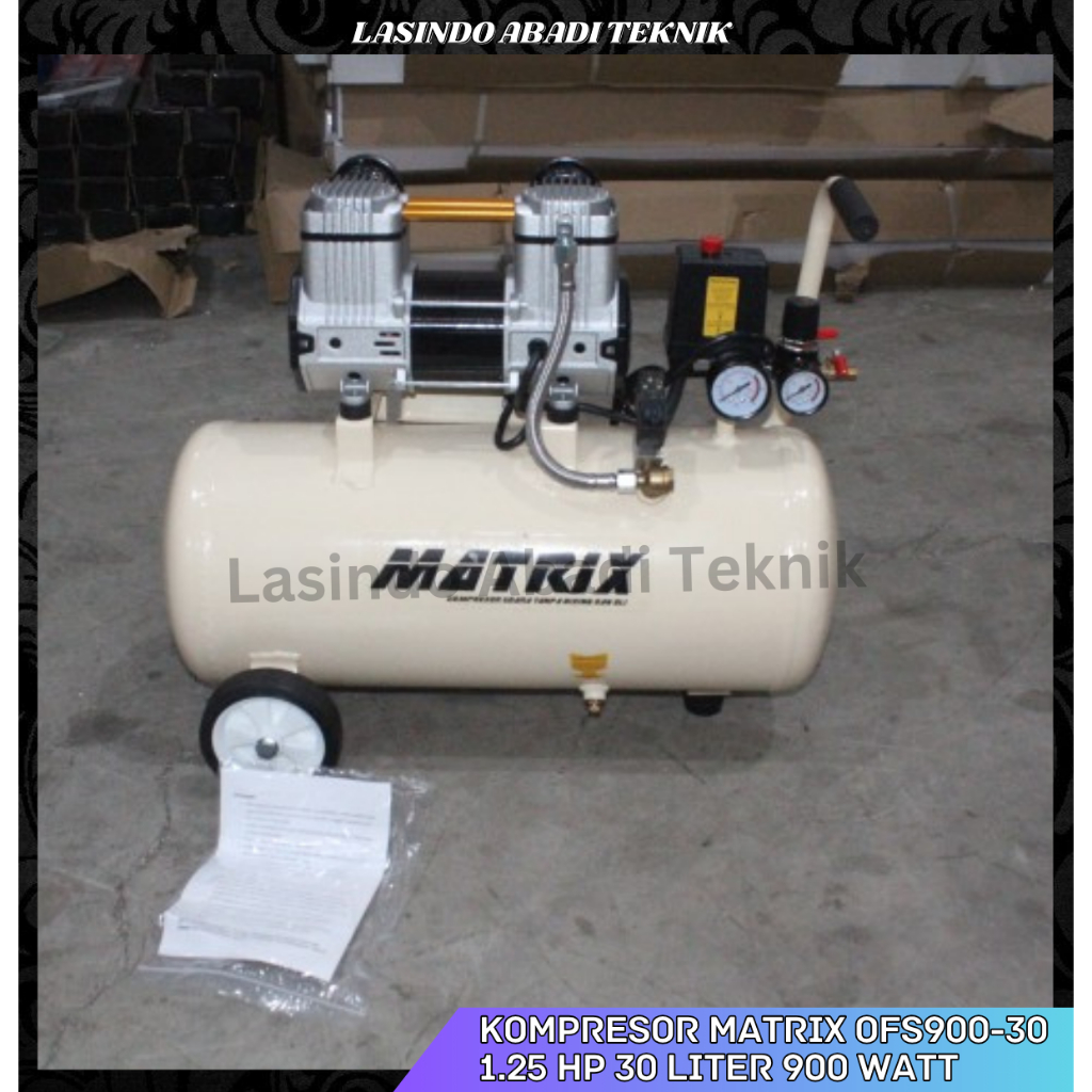 Kompresor Oilless Matrix OFS900-30 1.25 HP 30 Liter 900 Watt