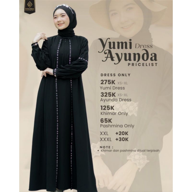 (HANYA DP) PREORDER GAMIS YUMI AYUNDA EMKA HIJAB