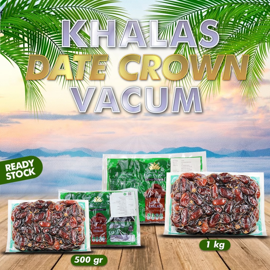 

KURMA DATECROWN KHALAS 1KG VACUM/ KHALAS VACUM/ KHALAS 1KG VACUM