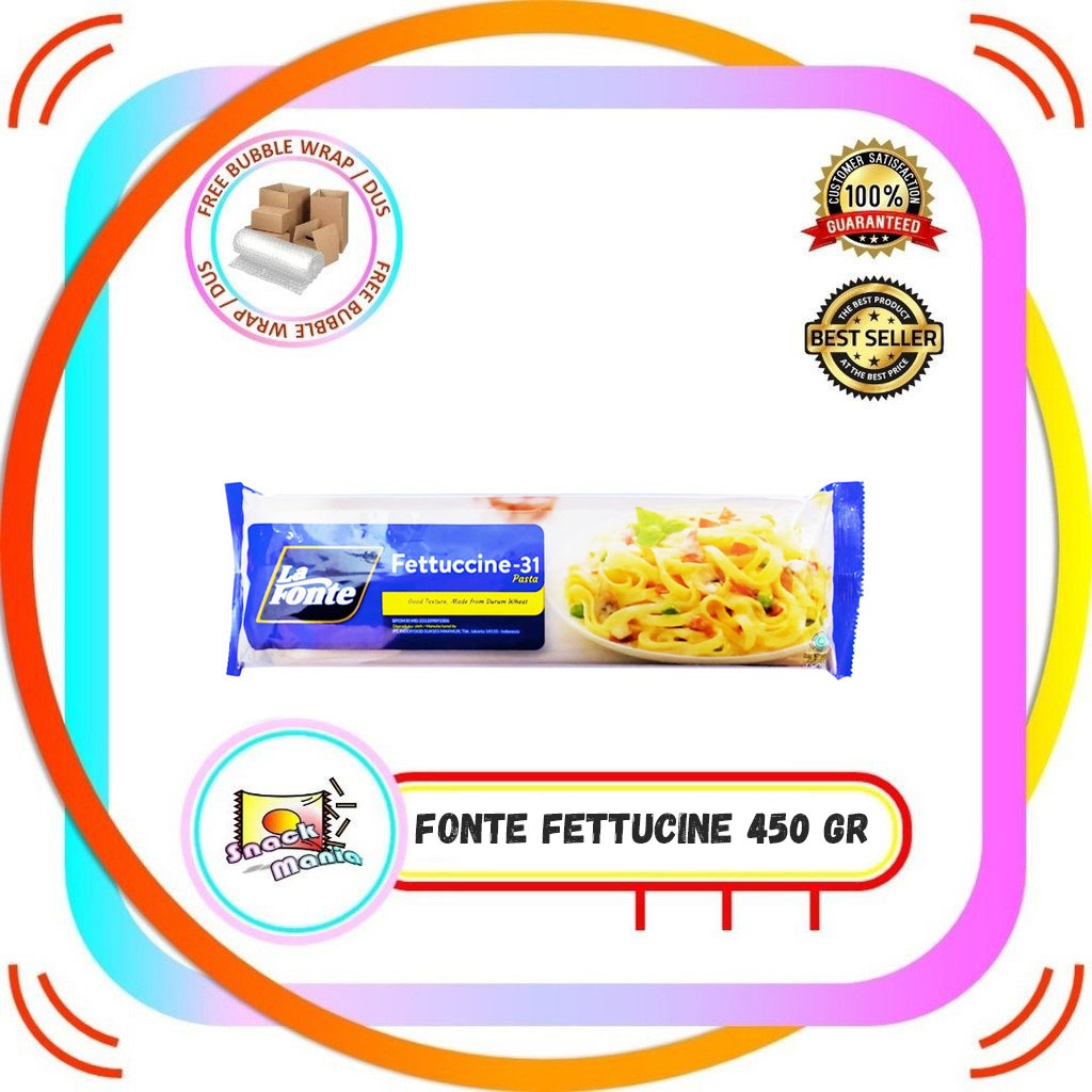 

La Fonte Fettucine Pasta 450 gr Fettucini Fetucini Mie Pipih No 31