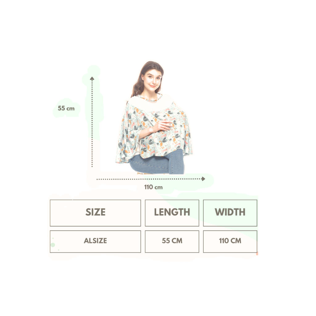 Apron Menyusui Melingkar Jaring / Celemek Menyusui Bayi Melingkar / Kain Penutup Menyusui Melingkar