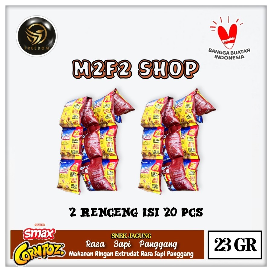 Mamee Snack Corntoz Camilan Rasa Sapi Panggang Sachet - 23 gr (Kemasan 2 Renceng)