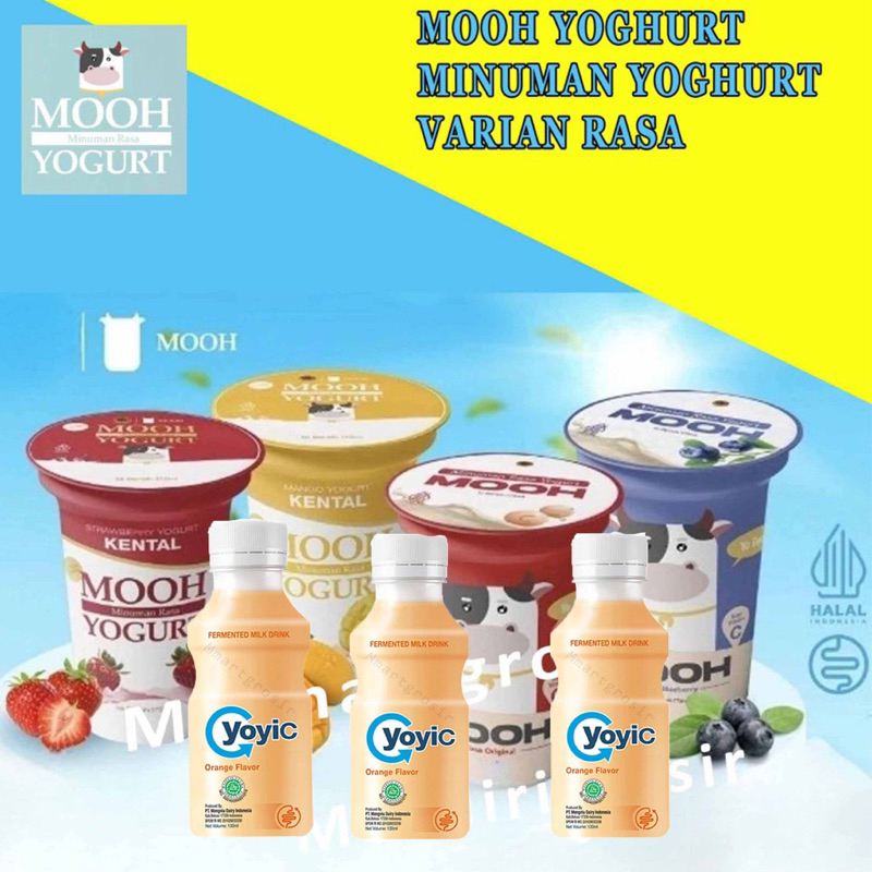 

(PROMO) MOOH MINUMAN RASA YOGURT 175ML 1 KARTON 24PCS STOBBERY/BLUEBERRY/MANGGA