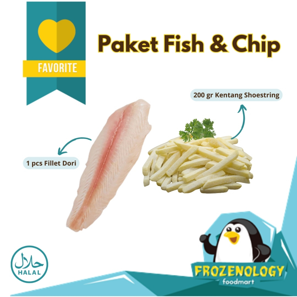 

Paket Fish n Chip Fillet Ikan Dory Kentang Goreng French Fries Instant