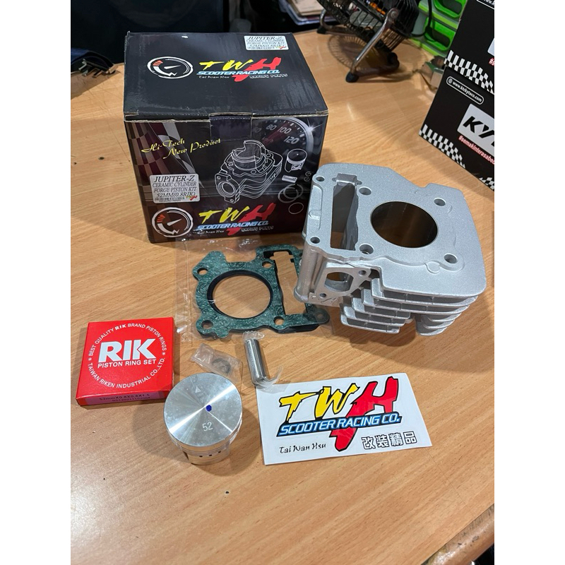 cylinder blok jupiter z 52mm blok ceramic piston forged by twh racing