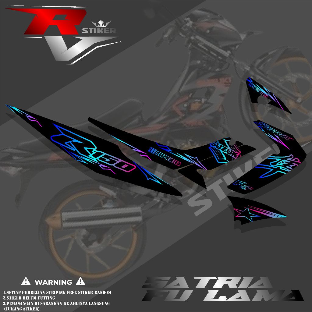 STRIPING STIKER SATRIA FU OLD - STRIPING FU BARONG - SATRIA FU LAMA TAHUN 2008-2012