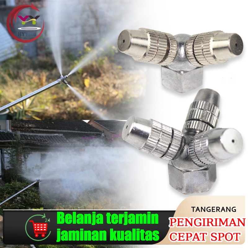 Penyemprot Pestisida Tekanan Tinggi 3 kepala Nozzle Semprot Nozzle Spray Atomizer Tinggi Dapat Dises