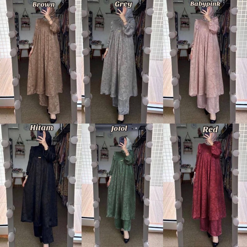Gamis Armani silk jaguar premium | Gamis Maxmara silk | Terbaru Pakaian Muslim Wanita Kombinasi Mewa