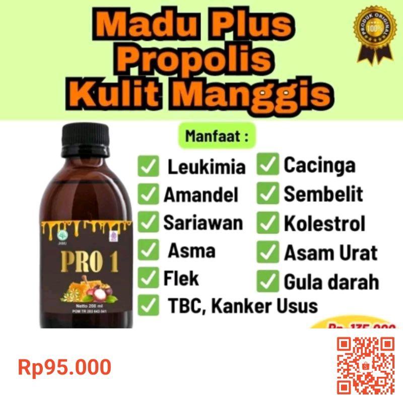 

madu hitam pahit plus propolis dan kulit manggis