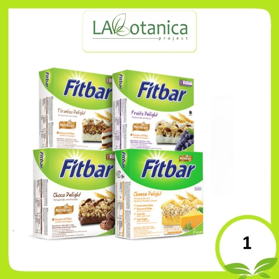 

Fitbar Multigrain All Varian Cheese Fruits Chocolate Tiramisu 5 x 20 gram Snack