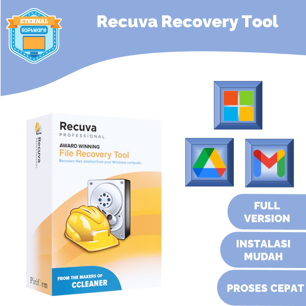 Recuva Pro 2023 Full Lisensi Lifetime / Business / Technician Software Data Recovery Hardisk Lisensi