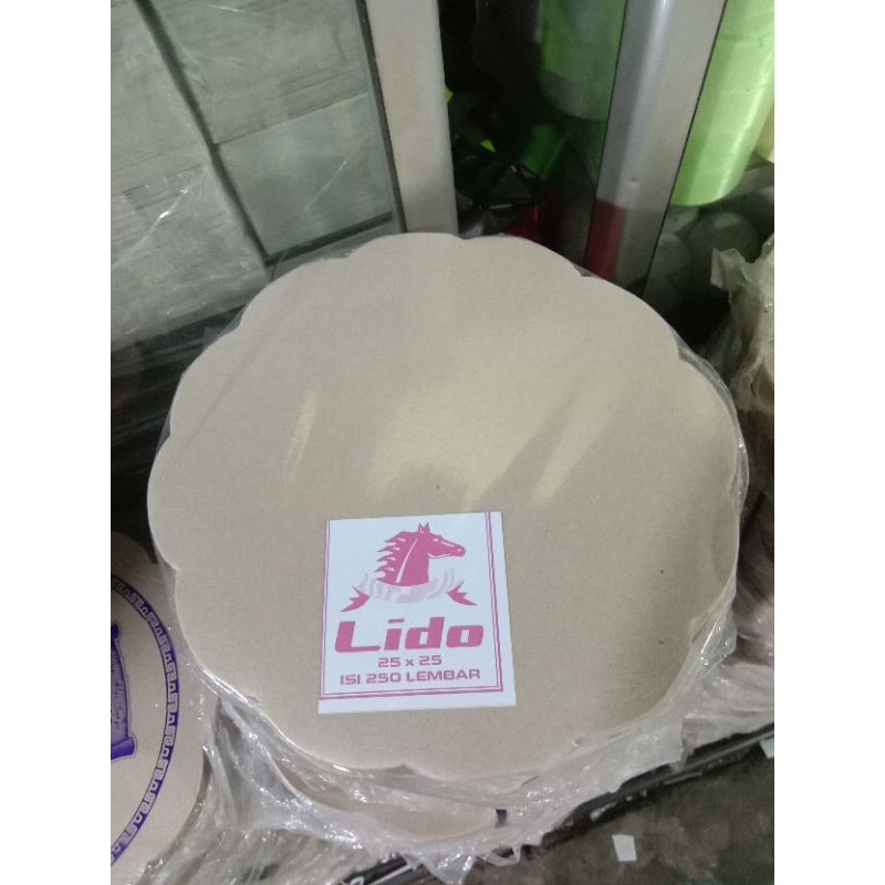 kertas nasi bunga kertas nasi bulat kertas nasi piring rotan isi 250 lembar