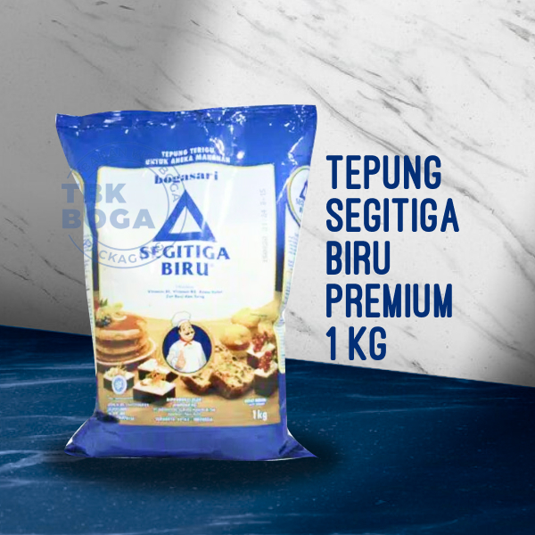 

Tepung Segitiga Biru ( 1 kg ) Terigu Premium Protein Sedang Gandum