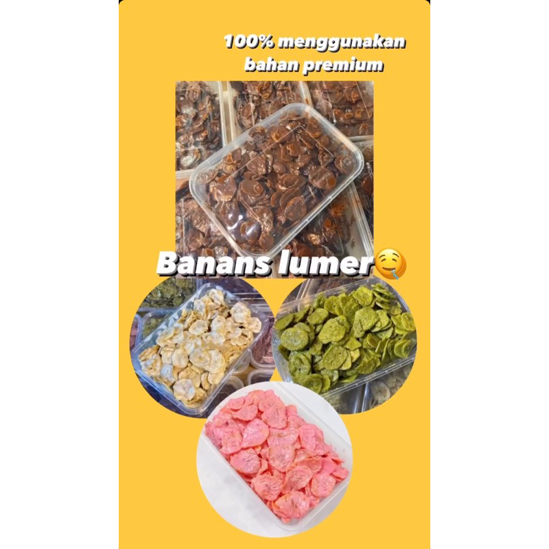 

(COD) NEW KRIPIK PISANG PREMIUM LUMER BEST SELLER COKLAT/GREENTEA