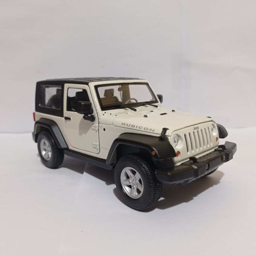 Diecast Jeep wrangler Rubicon 2007 Welly 1:24 Jeep wrangler hardtop merah miniatur mobil apolo maina