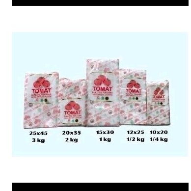 plastik tomat ukuran 1kg ( 15x30 )