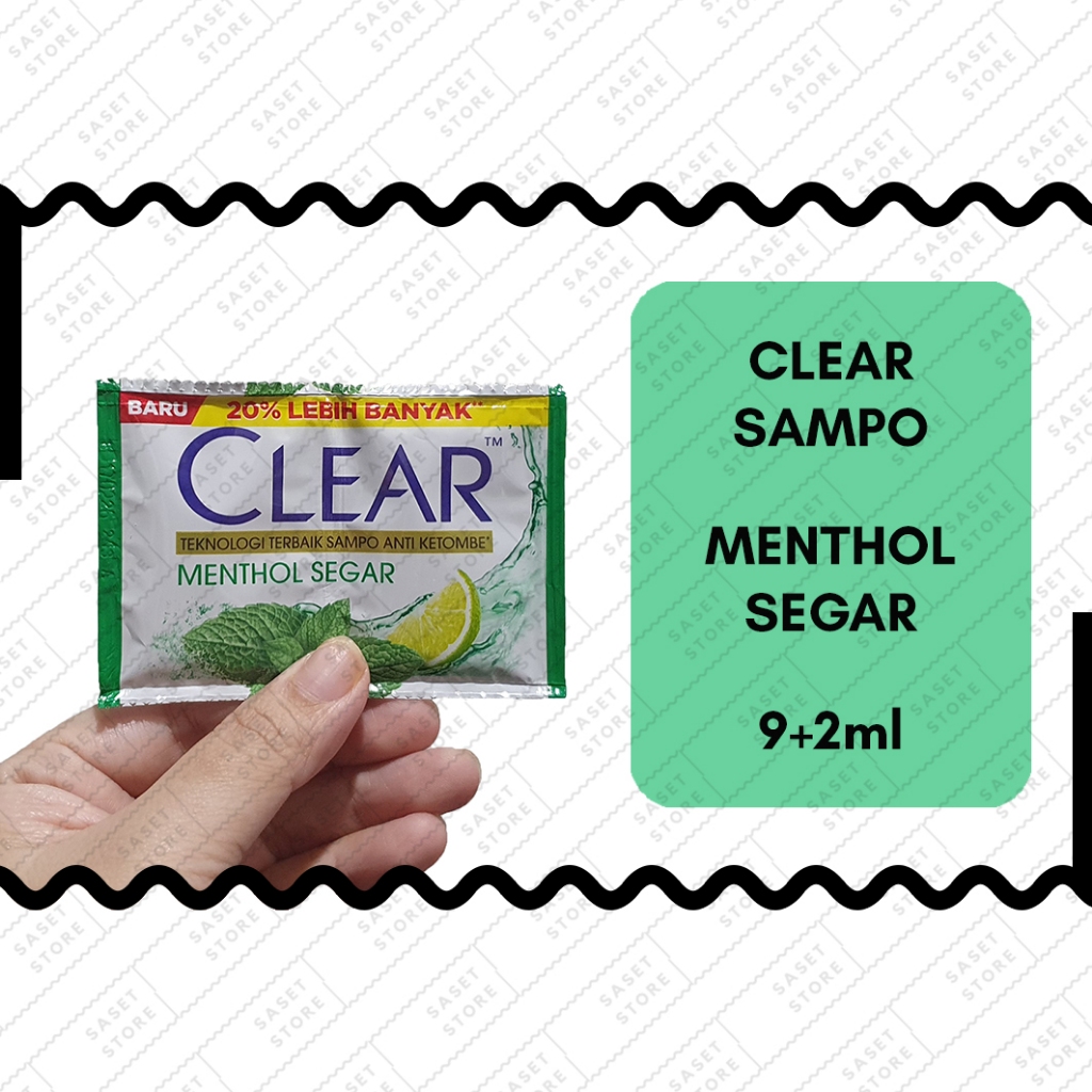 Clear Sampo Menthol Segar 10ml Sachet Shampo