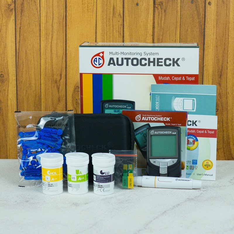Alat Cek Tes Kolesterol Gula Darah dan Asam Urat Autocheck 3in1 Multi Monitoring System Autocheck (M