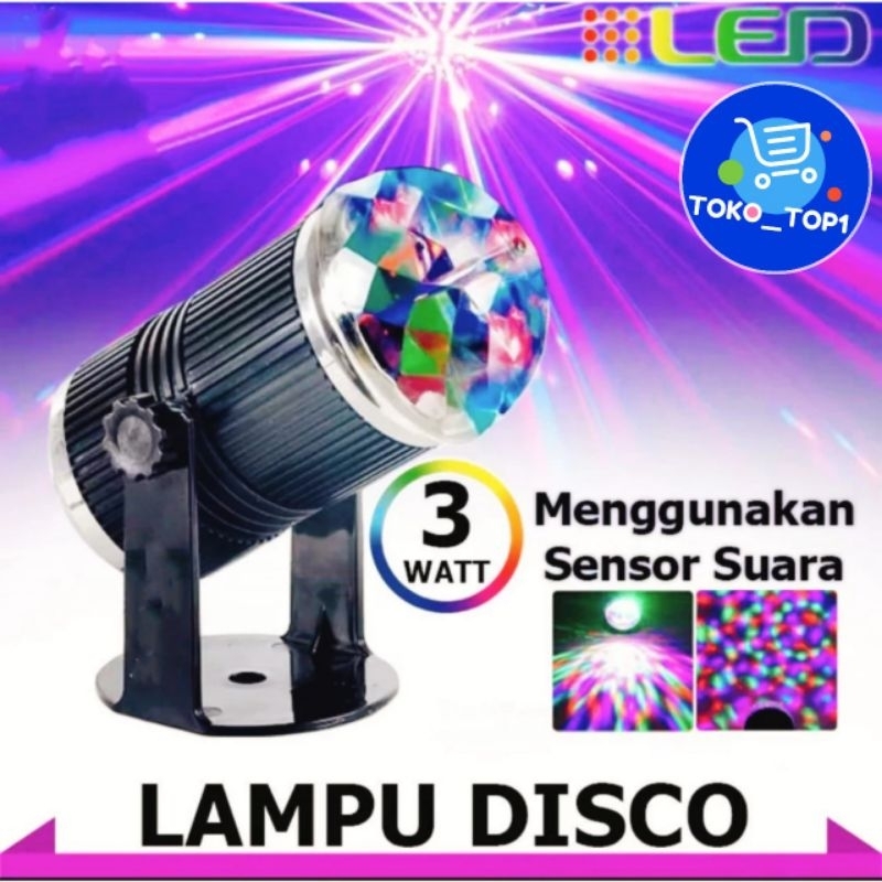 lampu disco sensor suara mitsuyama/  lampu disco stand/  sensor suara/led mini stage light