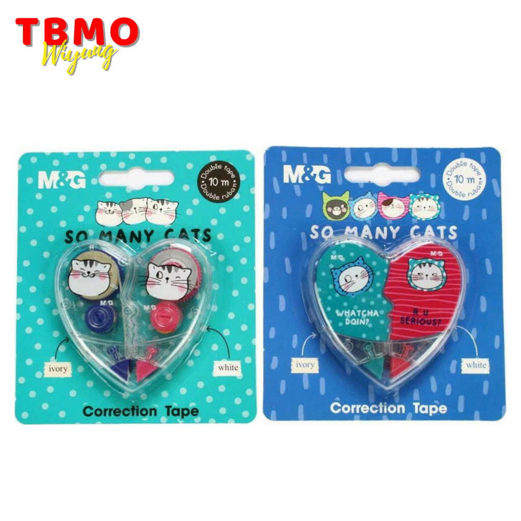 

TBMO M&G Correction Tape So Many Cats Heart Shape 2in1 HACT1257