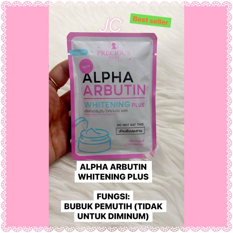 ALPHA ARBUTIN WHITENING PLUS ORIGINAL THAILAND / BUBUK LOTION PEMUTIH