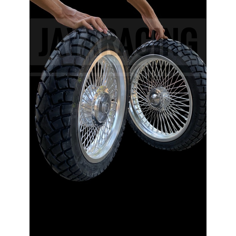 Velg custom Benelli motobi 152 Ring 17 350 300 Plus Ban tubbles