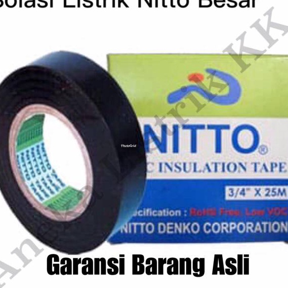 

Model Baru NITTO SOLASI LISTRIK HITAM ISOLASI KABEL LISTRIK NITTO 34 25m