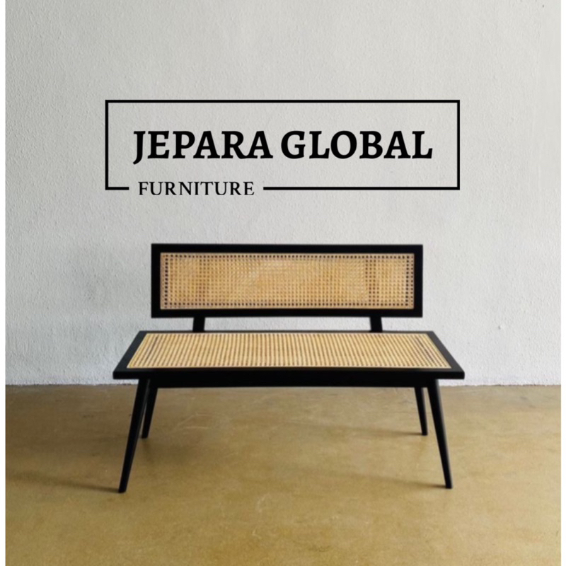 Bangku rotan Jati retro bench rotan jati bangku jati minimalis bangku jati modern