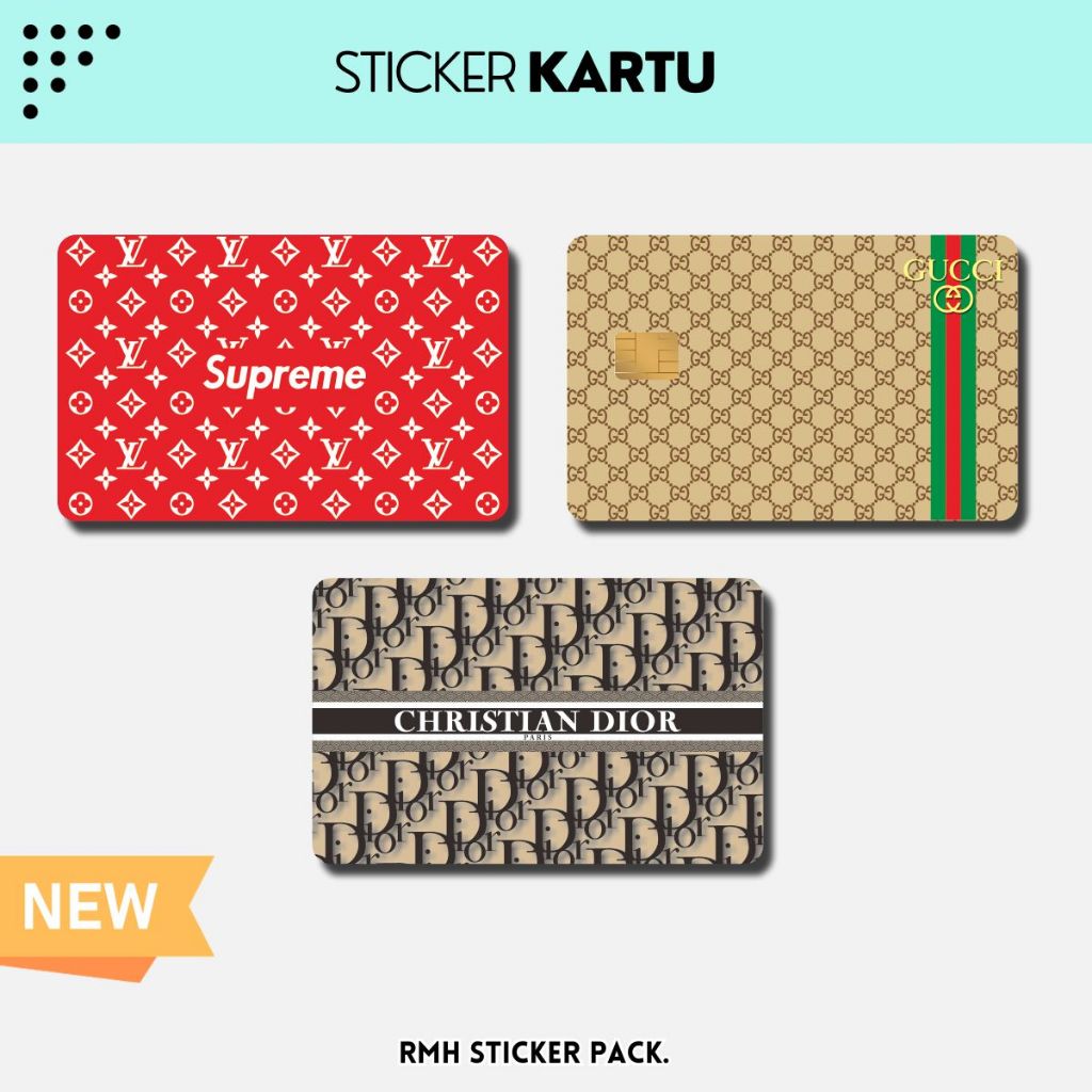 

Sticker Kartu ATM | Flazz | E-M0ney / Skin Card / Garskin Kartu || Tema Luxury Brand