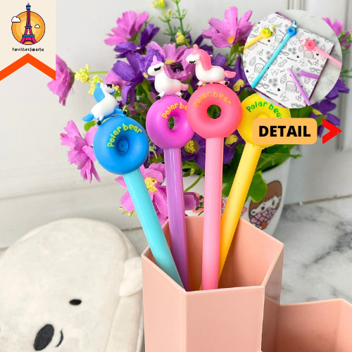 

Pulpen Gel Donat Unicorn Pola Besar Tinta Hitam PGK-1069 Alat Tulis Sekolah Stationery