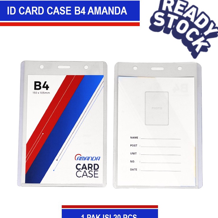 

Model Baru Card Case B4 AMANDA Name Tag Mika isi 2 pcs