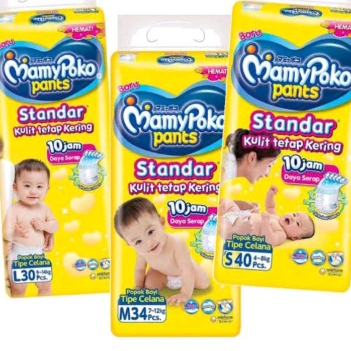 

Terkini MAMY POKO PANTS STANDAR EXTRA KERING S M L XL XXL VAH