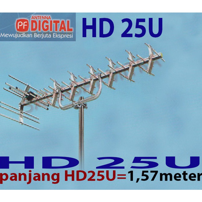 Harga TERMURAAH PROMO ANTENA TV PF HD 25 DIGITAL OUTDOOR LUAR HDU25 HDU 25 HDU25 BYG