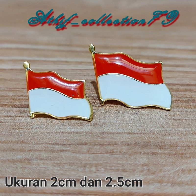 Pin Bendera Merah Putih Pin Bendera Berkibar Merah Putih Pin Paskib Paskibra