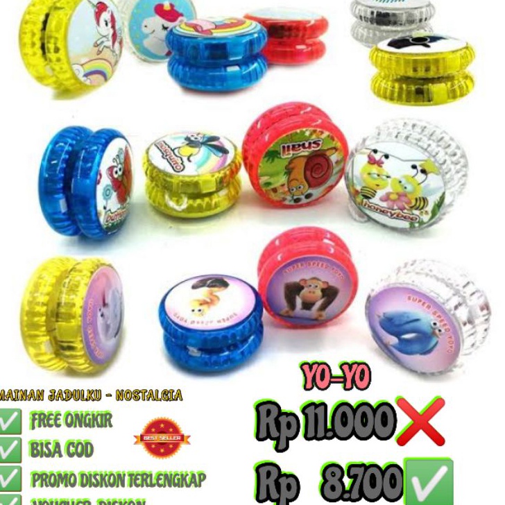Produk Yoyo lampu led nyala keren karakter banyak