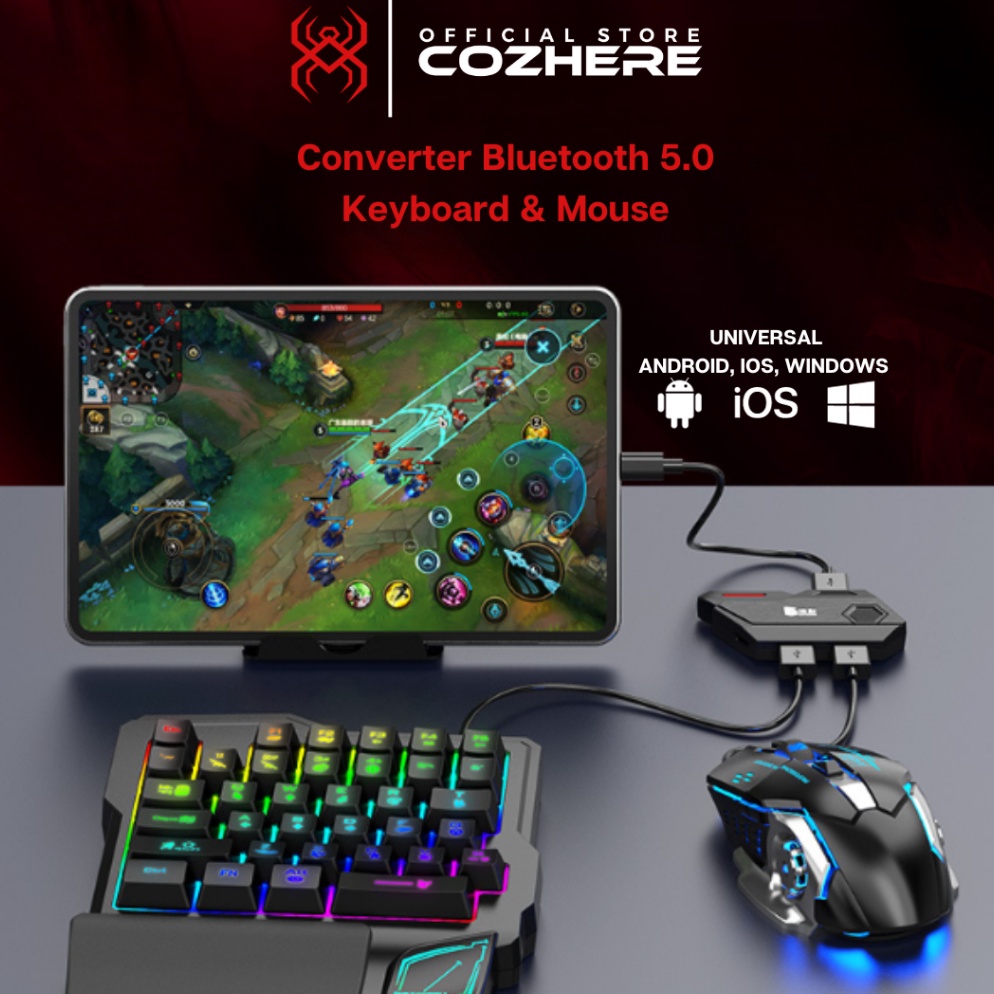 Big sale Converter Keyboard Mouse Gaming Konverter Bluetooth Wireless Android HP Tablet 73