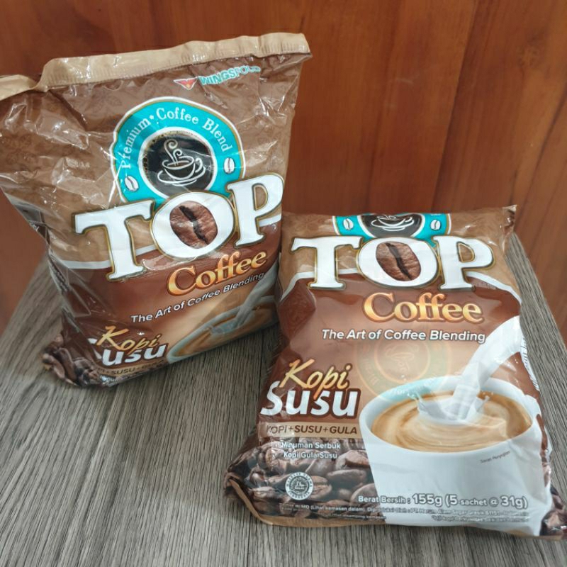 

Top Coffee 3 in 1 Kopi Susu Gula isi 5 sachet 31gr