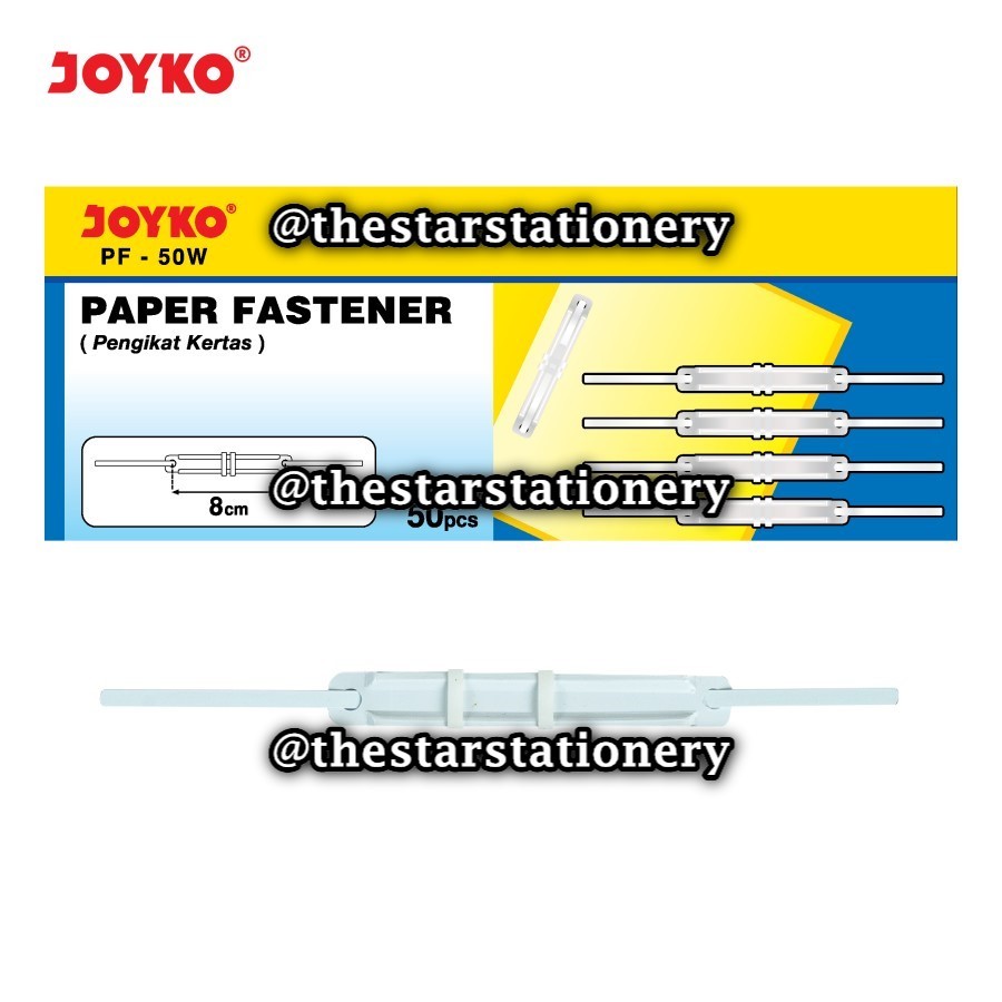 

(1 Biji) GROSIR Paper Fastener Joyko PF-50W White / Pengikat Kertas Joyko PF50W White (1 Biji)