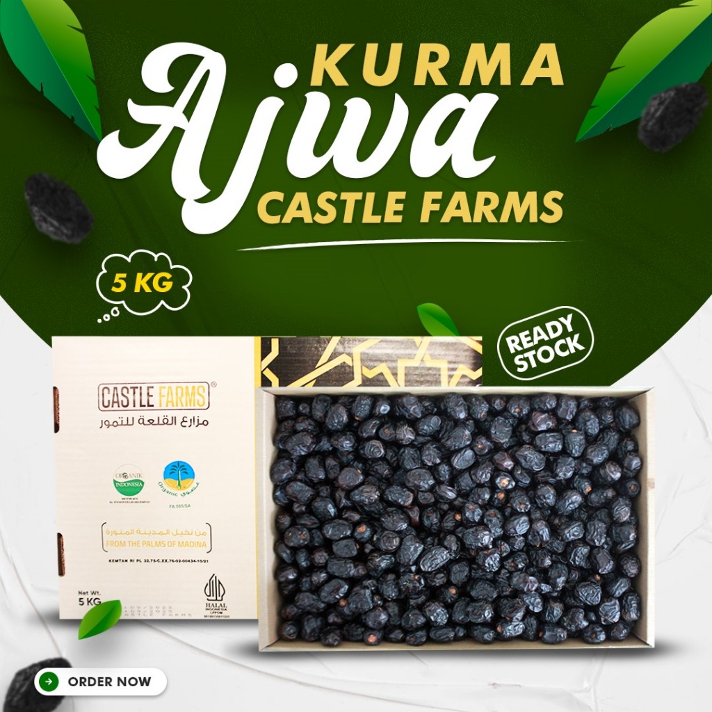 

AJWA CASTLEFARM 5KG / AJWA CASTLEFARM ORGANIK / KURMA AJWA PREMIUM