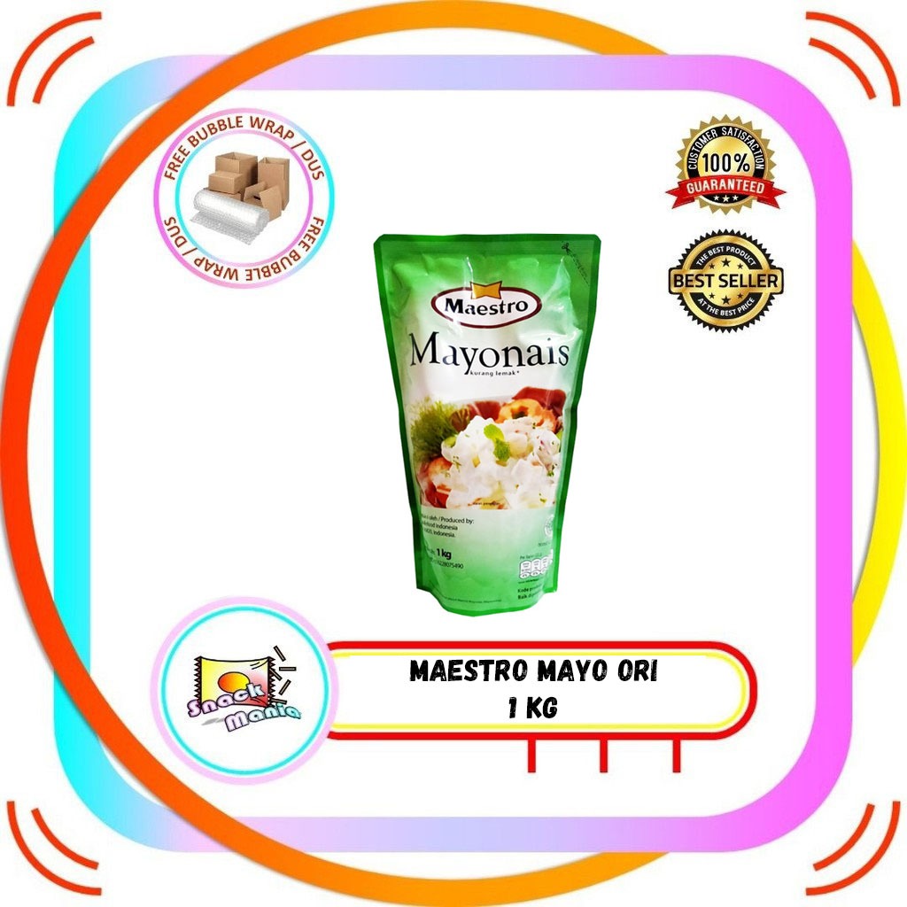 

MAESTRO Mayonnaise Original 1 Kg Mayonais Saus Mayo Mayones