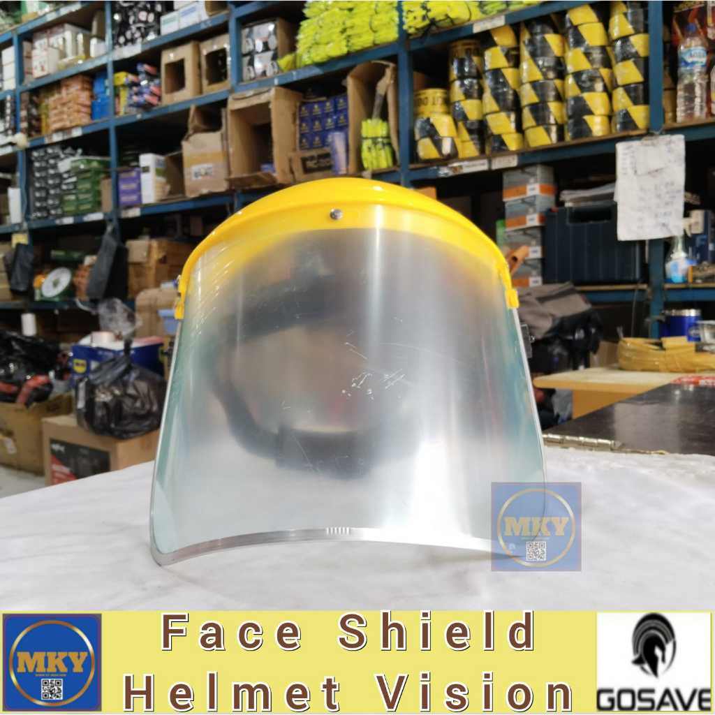 Face Shield Faceshield Gerinda Pelindung Muka Wajah Safety Las / Face Shield Gerinda Helm Clear Peli