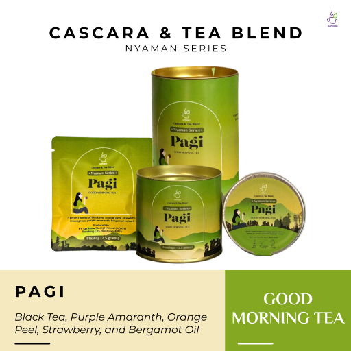 

Netisane Pagi (Black Tea, Orange Peel, Strawberry, Lemongrass, Purple Amaranth, dan Bergamot Extract) | Netisane Cascara Blend Nyaman Series | Artisan Tea